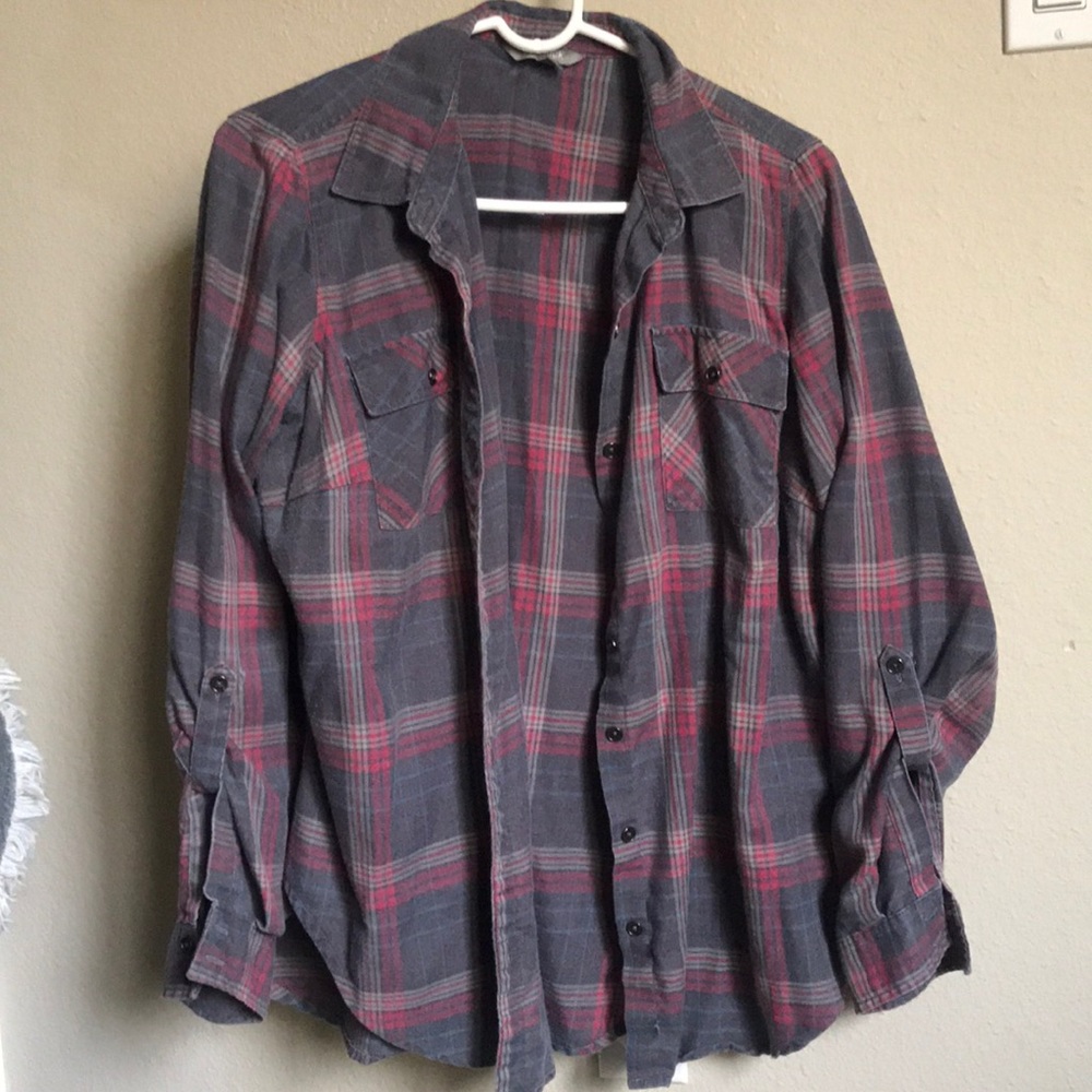 Plaid button down